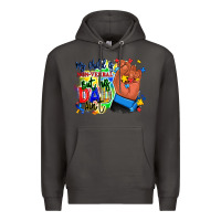 Smoke my child is non verbal but his dad aint afro hand Premium Hoodie - RanaPortraitStore