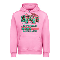 Fuchsia Pink nurse in progress please wait Urban Hoodie - RanaPortraitStore