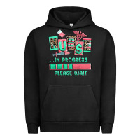 Pigment Black nurse in progress please wait Urban Hoodie - RanaPortraitStore