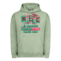 Pigment Oil Green nurse in progress please wait Urban Hoodie - RanaPortraitStore