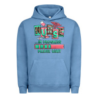 Pigment Pebble Blue nurse in progress please wait Urban Hoodie - RanaPortraitStore