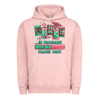 Pigment Salmon nurse in progress please wait Urban Hoodie - RanaPortraitStore