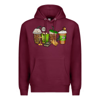 Burgundy lawyer coffee cups Premium Hoodie - texasbilliewilder