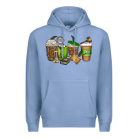 Colony Blue lawyer coffee cups Premium Hoodie - texasbilliewilder