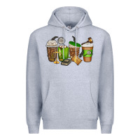 Heather Grey lawyer coffee cups Premium Hoodie - texasbilliewilder