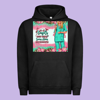 Urban Hoodie not all angels have wings blonde nurse