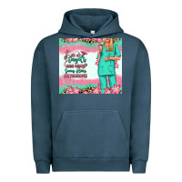 Pigment Midnight Navy not all angels have wings blonde nurse Urban Hoodie - RanaPortraitStore