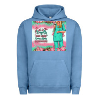 Pigment Pebble Blue not all angels have wings blonde nurse Urban Hoodie - RanaPortraitStore