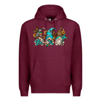 Burgundy western cross gnomes Premium Hoodie - Zillion Design Studio