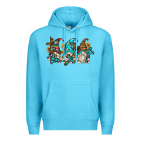 Ocean Blue western cross gnomes Premium Hoodie - Zillion Design Studio