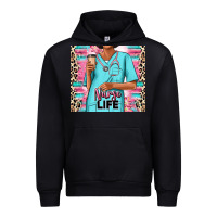 Black nurse life afro woman Urban Hoodie - RanaPortraitStore