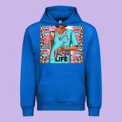 Urban Hoodie nurse life afro woman