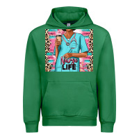 Emerald nurse life afro woman Urban Hoodie - RanaPortraitStore