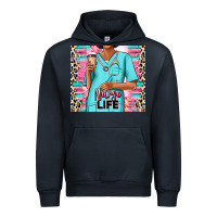 Navy nurse life afro woman Urban Hoodie - RanaPortraitStore