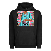 Pigment Black nurse life afro woman Urban Hoodie - RanaPortraitStore
