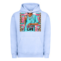 Pigment Grape Ice nurse life afro woman Urban Hoodie - RanaPortraitStore