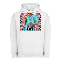 Pigment Lunar Rock nurse life afro woman Urban Hoodie - RanaPortraitStore