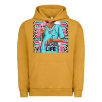 Pigment Peanut Butter nurse life afro woman Urban Hoodie - RanaPortraitStore