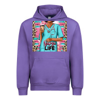 Tulip nurse life afro woman Urban Hoodie - RanaPortraitStore