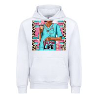White nurse life afro woman Urban Hoodie - RanaPortraitStore