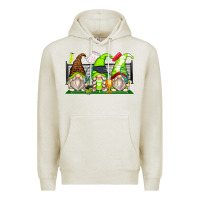 Oatmeal Heather tennis gnomes Premium Hoodie - Zillion Design Studio