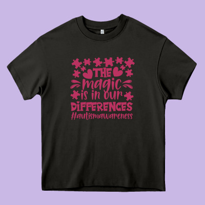The Magic Is In Our Diference Heavy Core Tee Designed By Cowhidedigitalart