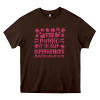 Chocolate Brown the magic is in our diference Heavy Core Tee - CowhideDigitalArt