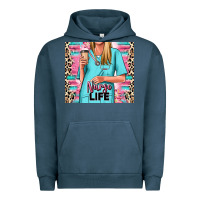 Pigment Midnight Navy nurse life blonde woman Urban Hoodie - RanaPortraitStore