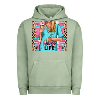 Pigment Oil Green nurse life blonde woman Urban Hoodie - RanaPortraitStore