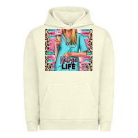 Pigment Pistachio nurse life blonde woman Urban Hoodie - RanaPortraitStore