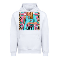 White nurse life blonde woman Urban Hoodie - RanaPortraitStore