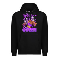 Black fight like a queen lupus awareness afro girl sneak Premium Hoodie - RanaPortraitStore