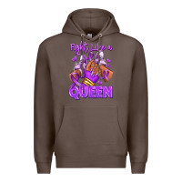 Coffee fight like a queen lupus awareness afro girl sneak Premium Hoodie - RanaPortraitStore