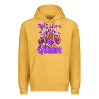 Mustard fight like a queen lupus awareness afro girl sneak Premium Hoodie - RanaPortraitStore