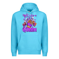 Ocean Blue fight like a queen lupus awareness afro girl sneak Premium Hoodie - RanaPortraitStore