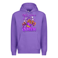 Purple fight like a queen lupus awareness afro girl sneak Premium Hoodie - RanaPortraitStore