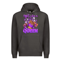 Smoke fight like a queen lupus awareness afro girl sneak Premium Hoodie - RanaPortraitStore