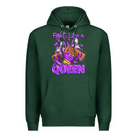 Sports Green fight like a queen lupus awareness afro girl sneak Premium Hoodie - RanaPortraitStore