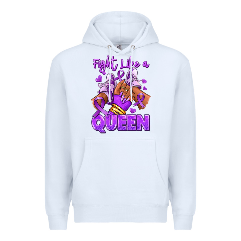 Fight Like A Queen Lupus Awareness Afro Girl Sneak Premium Hoodie by RanaPortraitStore | Teevron