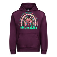 Mauve Wine nurse life rainbow Urban Hoodie - RanaPortraitStore