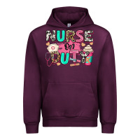 Mauve Wine nurse on duty Urban Hoodie - RanaPortraitStore