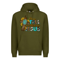 Army Green let me tell you about my jesus western Premium Hoodie - texasbilliewilder