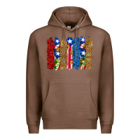 Chestnut puerto rico republic brushstrokes Premium Hoodie - RanaPortraitStore
