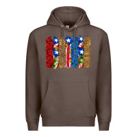 Coffee puerto rico republic brushstrokes Premium Hoodie - RanaPortraitStore