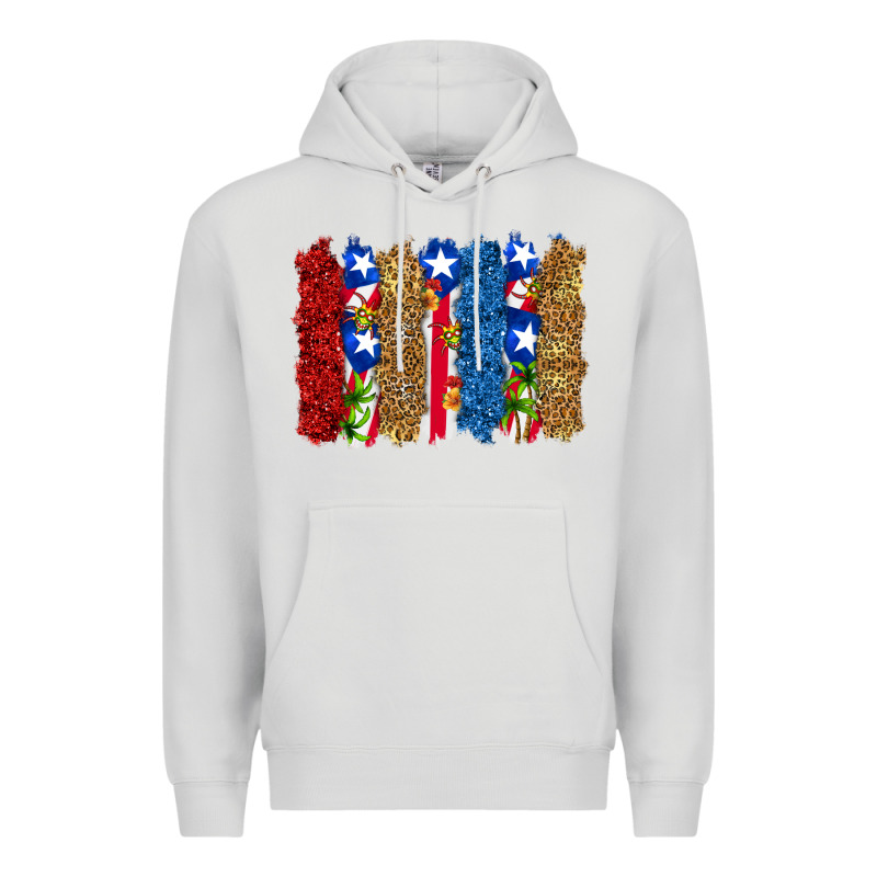 Puerto Rico Republic Brushstrokes Premium Hoodie by RanaPortraitStore | Teevron