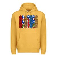 Mustard puerto rico republic brushstrokes Premium Hoodie - RanaPortraitStore