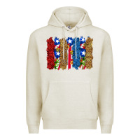 Oatmeal Heather puerto rico republic brushstrokes Premium Hoodie - RanaPortraitStore