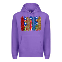 Purple puerto rico republic brushstrokes Premium Hoodie - RanaPortraitStore