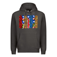 Smoke puerto rico republic brushstrokes Premium Hoodie - RanaPortraitStore
