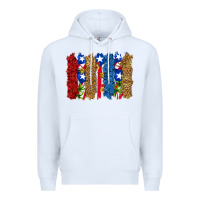 White puerto rico republic brushstrokes Premium Hoodie - RanaPortraitStore